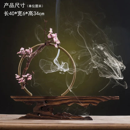 Decoration Zen Incense Holder Censer Waterfall Lotus Incense Burner With Reflux Sticks Incensario Cascata Decoration Home