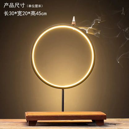 Decoration Zen Incense Holder Censer Waterfall Lotus Incense Burner With Reflux Sticks Incensario Cascata Decoration Home