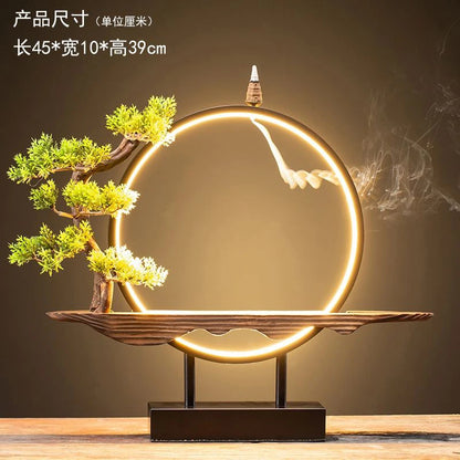 Decoration Zen Incense Holder Censer Waterfall Lotus Incense Burner With Reflux Sticks Incensario Cascata Decoration Home