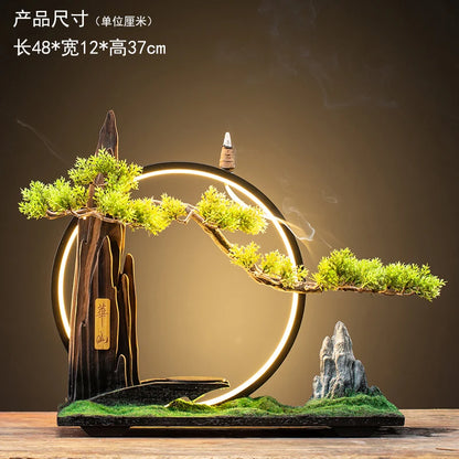 Decoration Zen Incense Holder Censer Waterfall Lotus Incense Burner With Reflux Sticks Incensario Cascata Decoration Home