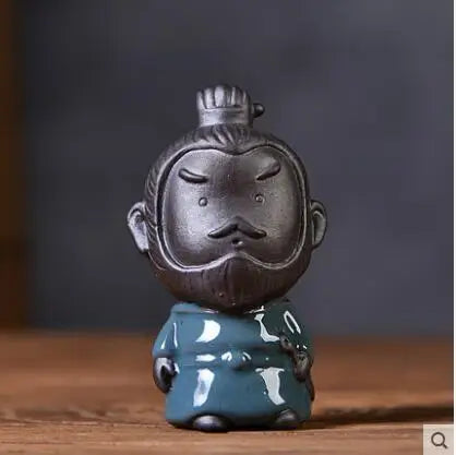 Decorative Ceramic Buddha Statues, Small Monk Ornaments, Creative Personality, Purple Sand Tea Pet, Ceramic Crafts