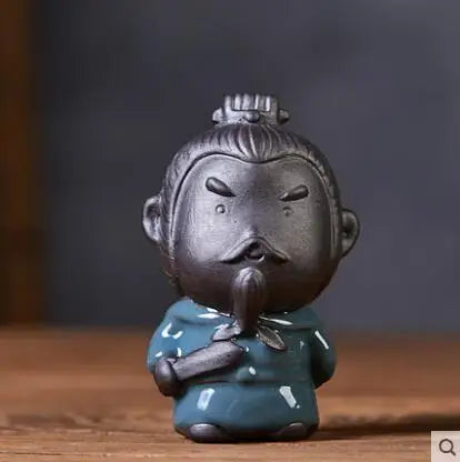 Decorative Ceramic Buddha Statues, Small Monk Ornaments, Creative Personality, Purple Sand Tea Pet, Ceramic Crafts