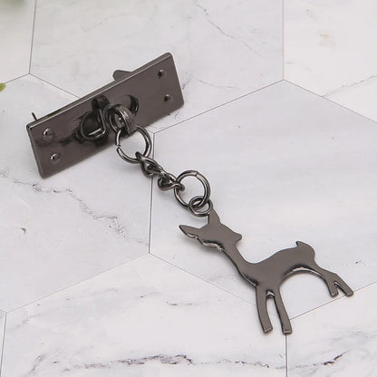 Deer Pendant Metal Decoration for DIY Handbag Craft Shoulder Bag Hardware