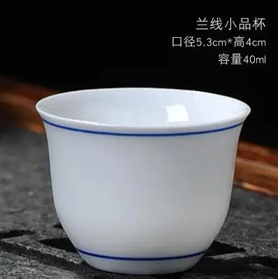 Dehua-High White Porcelain Kungfu Tea Cup, Single Cup, Bamboo Hat Cup, Handmade White Ceramic, Drinkware Accessories, 3Pcs Pack