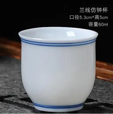 Dehua-High White Porcelain Kungfu Tea Cup, Single Cup, Bamboo Hat Cup, Handmade White Ceramic, Drinkware Accessories, 3Pcs Pack