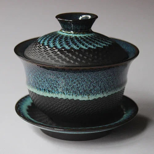 Dehua Kiln change Ceramic Gaiwan Tea cup Handmade Tea tureen Chinese Retro Tea set Accessories Master Cup Drinkware 180ML