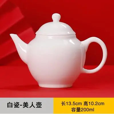 Dehua Lanolin Jade White Porcelain Teacup Cover Bowl, Personal Teapot, Single Cup, Kungfu Tea Set, Ceramic Master Cup
