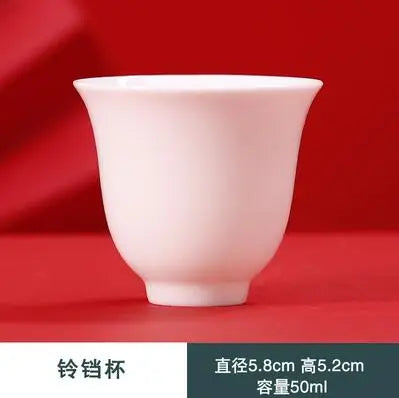 Dehua Lanolin Jade White Porcelain Teacup Cover Bowl, Personal Teapot, Single Cup, Kungfu Tea Set, Ceramic Master Cup
