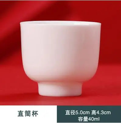 Dehua Lanolin Jade White Porcelain Teacup Cover Bowl, Personal Teapot, Single Cup, Kungfu Tea Set, Ceramic Master Cup