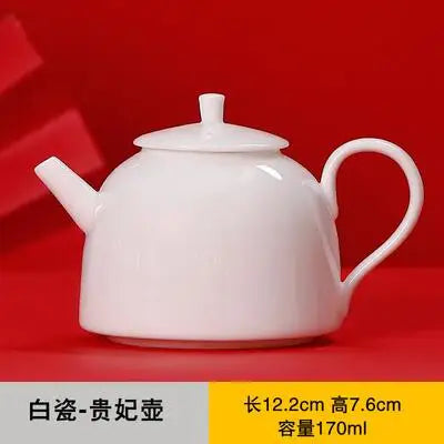 Dehua Lanolin Jade White Porcelain Teacup Cover Bowl, Personal Teapot, Single Cup, Kungfu Tea Set, Ceramic Master Cup