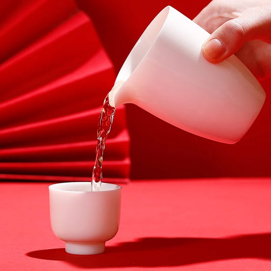Dehua Lanolin Jade White Porcelain Teacup Cover Bowl, Personal Teapot, Single Cup, Kungfu Tea Set, Ceramic Master Cup