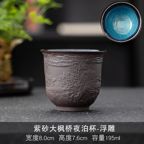 Dehua Sheep Fat Jade White Porcelain Kungfu Tea Cup, Master Cup, Heart Sutra Single Cup, Ceramic Purple Sand Tea Bowl, Large