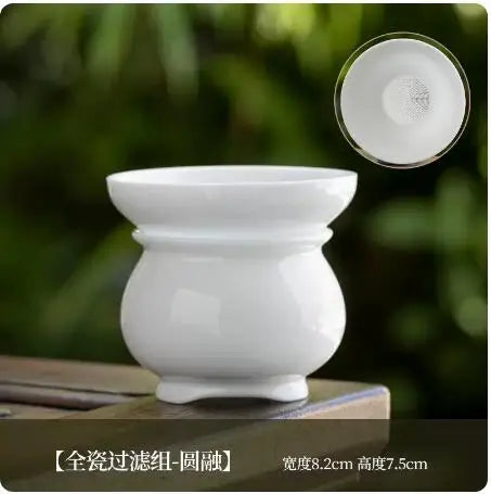 Dehua White Porcelain Cover Bowl, Single Kungfu Tea Cup, Large Ceramic Tea Set with Lid and Bowl