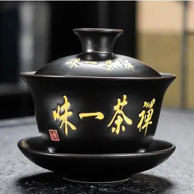 Dehua White Porcelain Gaiwan, Large Ceramic Blue and White Sancai Cover Bowl, Single Teacup, Jingdezhen Teapot, Tea Set
