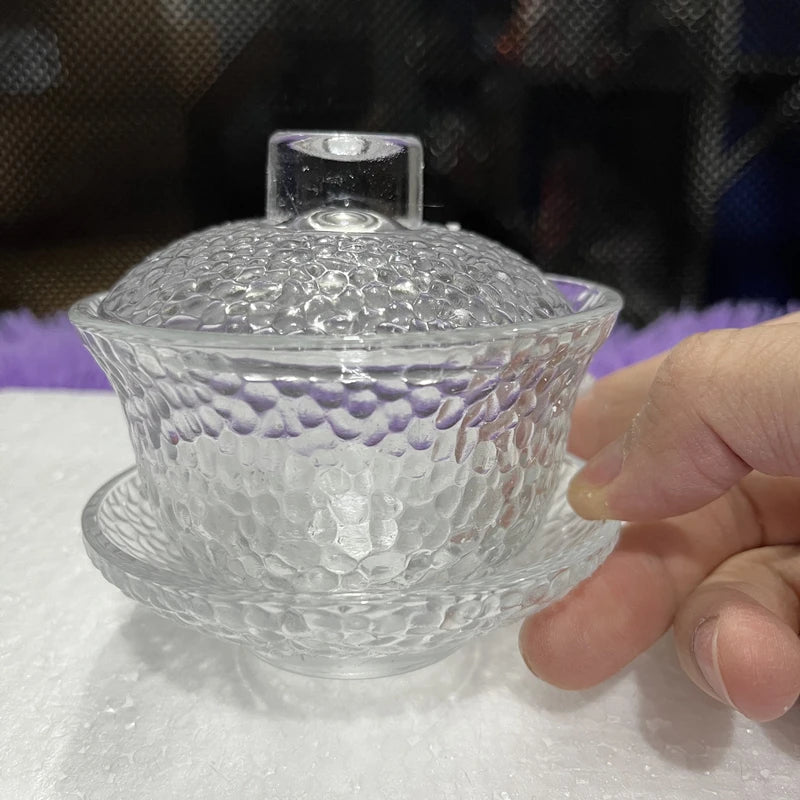 Dehua White Porcelain Gaiwan, Large Ceramic Blue and White Sancai Cover Bowl, Single Teacup, Jingdezhen Teapot, Tea Set