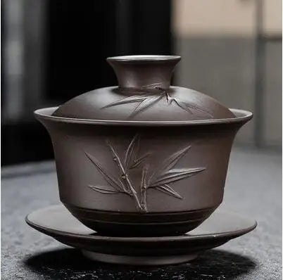 Dehua White Porcelain Gaiwan, Large Ceramic Blue and White Sancai Cover Bowl, Single Teacup, Jingdezhen Teapot, Tea Set