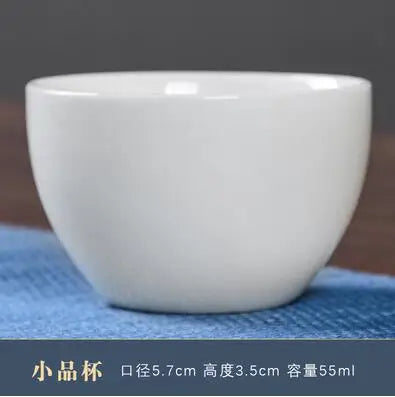 Dehua White Porcelain Master Cup, Single Ceramic Tea Cup, Single Lanolin Jade, Household Kungfu Tea Set