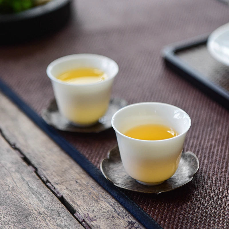 Dehua White Porcelain Master Cup, Single Ceramic Tea Cup, Single Lanolin Jade, Household Kungfu Tea Set
