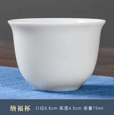 Dehua White Porcelain Master Cup, Single Ceramic Tea Cup, Single Lanolin Jade, Household Kungfu Tea Set