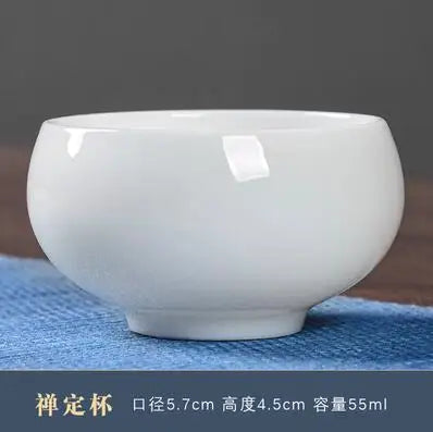 Dehua White Porcelain Master Cup, Single Ceramic Tea Cup, Single Lanolin Jade, Household Kungfu Tea Set