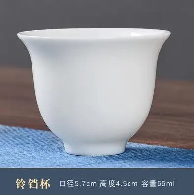 Dehua White Porcelain Master Cup, Single Ceramic Tea Cup, Single Lanolin Jade, Household Kungfu Tea Set
