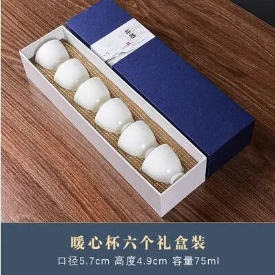 Dehua White Porcelain Master Cup, Single Ceramic Tea Cup, Single Lanolin Jade, Household Kungfu Tea Set
