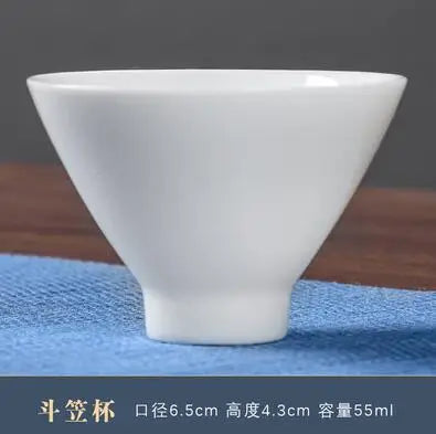 Dehua White Porcelain Master Cup, Single Ceramic Tea Cup, Single Lanolin Jade, Household Kungfu Tea Set