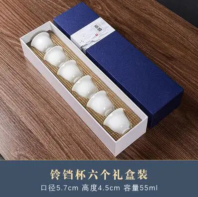 Dehua White Porcelain Master Cup, Single Ceramic Tea Cup, Single Lanolin Jade, Household Kungfu Tea Set