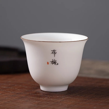 Dehua white china tea cup Zen style porcelain cup of tea personal master cup kungfu tea cups on sales in Chinese