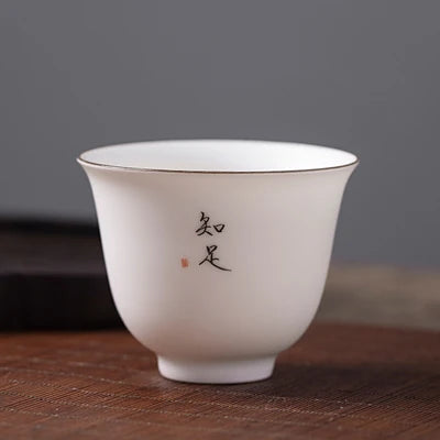 Dehua white china tea cup Zen style porcelain cup of tea personal master cup kungfu tea cups on sales in Chinese