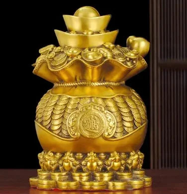 Deposit Bag Decoration Brass Deposit Can Attracting Wealth and Treasures Lucky Lucky Bag Large Capacity Living Room Decoration