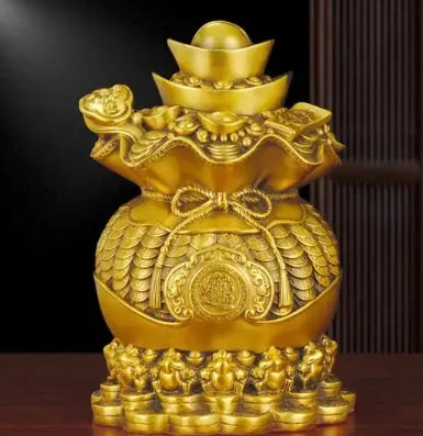 Deposit Bag Decoration Brass Deposit Can Attracting Wealth and Treasures Lucky Lucky Bag Large Capacity Living Room Decoration