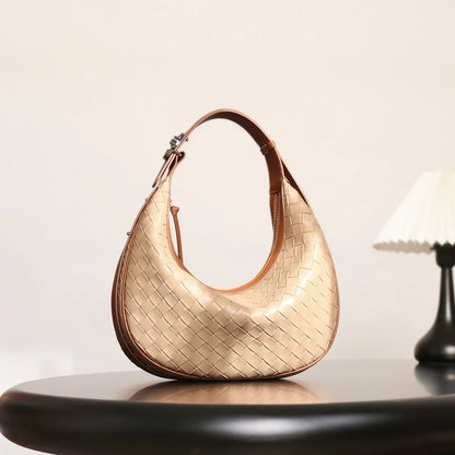 Design New High-end Niche Genuine Leather Bag Women's Woven Shoulder Crossbody Bag Luxury Handbags  Designer Bags