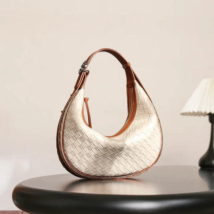 Design New High-end Niche Genuine Leather Bag Women's Woven Shoulder Crossbody Bag Luxury Handbags  Designer Bags