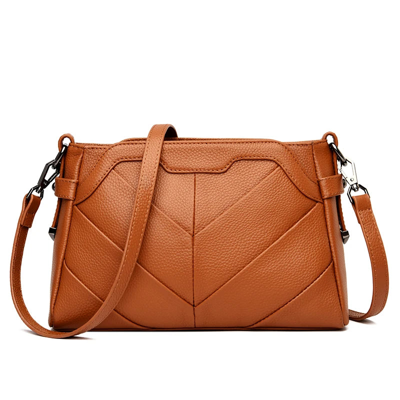 Designer 3 Layers Cow Leather Totes Bag Vintage Genuine Leather Shoulder Crossbody Bags for Women 2022 Ladies Large Handbags Sac