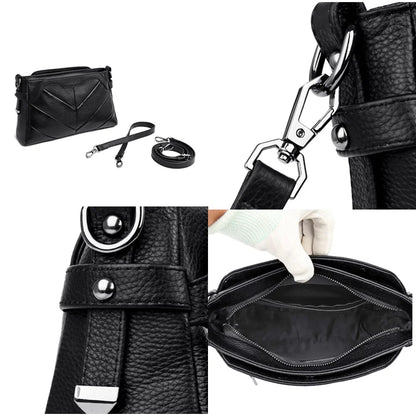 Designer 3 Layers Cow Leather Totes Bag Vintage Genuine Leather Shoulder Crossbody Bags for Women 2022 Ladies Large Handbags Sac