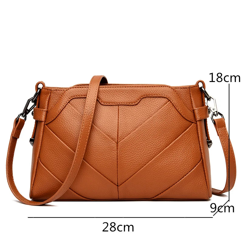 Designer 3 Layers Cow Leather Totes Bag Vintage Genuine Leather Shoulder Crossbody Bags for Women 2022 Ladies Large Handbags Sac