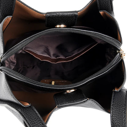 Designer 3 Layers Soft Leather Ladies Handbags Fashion Women Shoulder Crossbody Bags Quality Leather Female Messenger Tote Sac