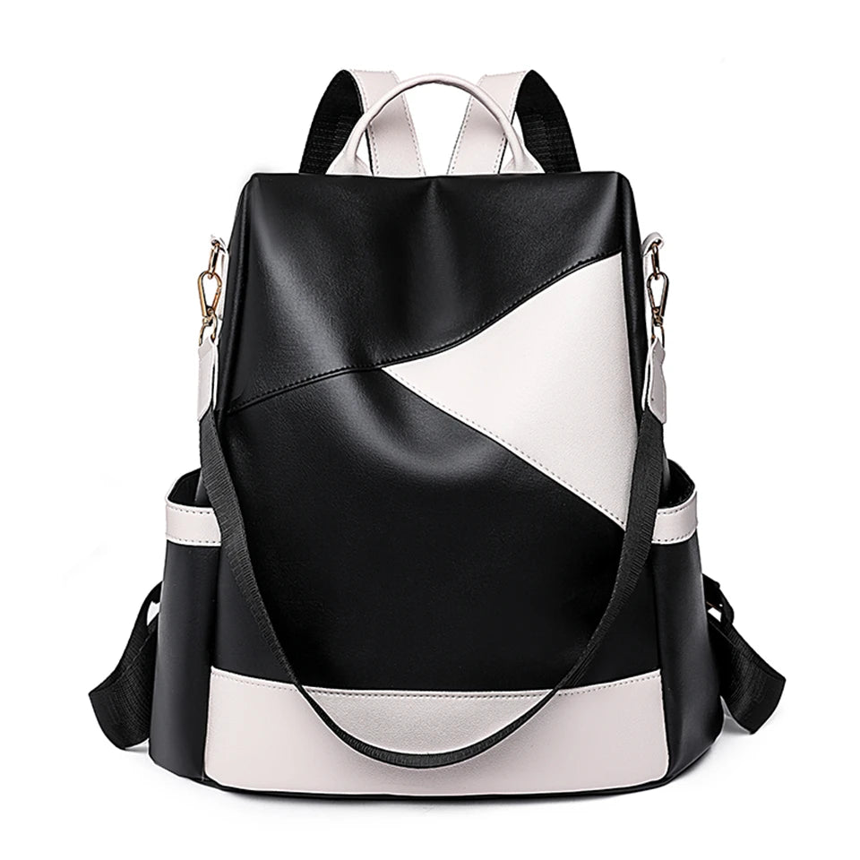 Designer Anti-theft Backpacks Casual Ladies Bagpack Leather School Bookpack for College Students Large Capacity Simple Backpack