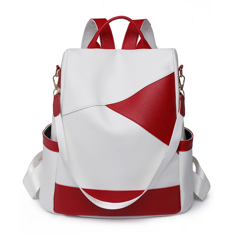 Designer Anti-theft Backpacks Casual Ladies Bagpack Leather School Bookpack for College Students Large Capacity Simple Backpack