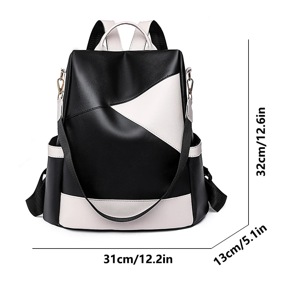 Designer Anti-theft Backpacks Casual Ladies Bagpack Leather School Bookpack for College Students Large Capacity Simple Backpack