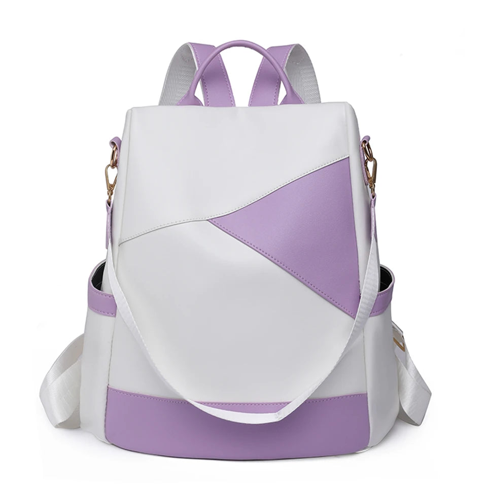 Designer Anti-theft Backpacks Casual Ladies Bagpack Leather School Bookpack for College Students Large Capacity Simple Backpack