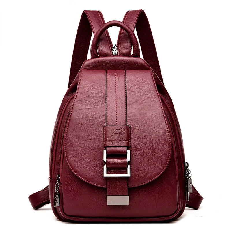 Designer Backpacks Women Leather Backpacks Female School Bag  for Teenager Girls Travel Back Bag Retro Bagpack Sac A Dos Purses