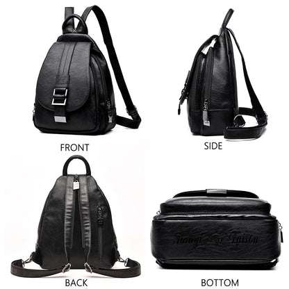 Designer Backpacks Women Leather Backpacks Female School Bag  for Teenager Girls Travel Back Bag Retro Bagpack Sac A Dos Purses