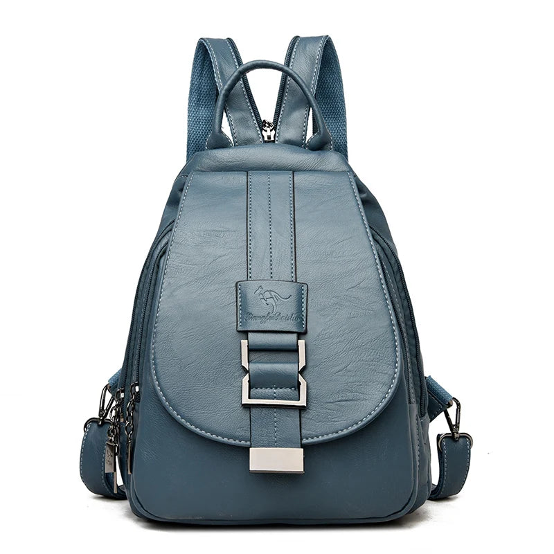 Designer Backpacks Women Leather Backpacks Female School Bag  for Teenager Girls Travel Back Bag Retro Bagpack Sac A Dos Purses