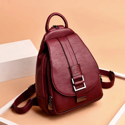 Designer Backpacks Women Leather Backpacks Female School Bag  for Teenager Girls Travel Back Bag Retro Bagpack Sac A Dos Purses