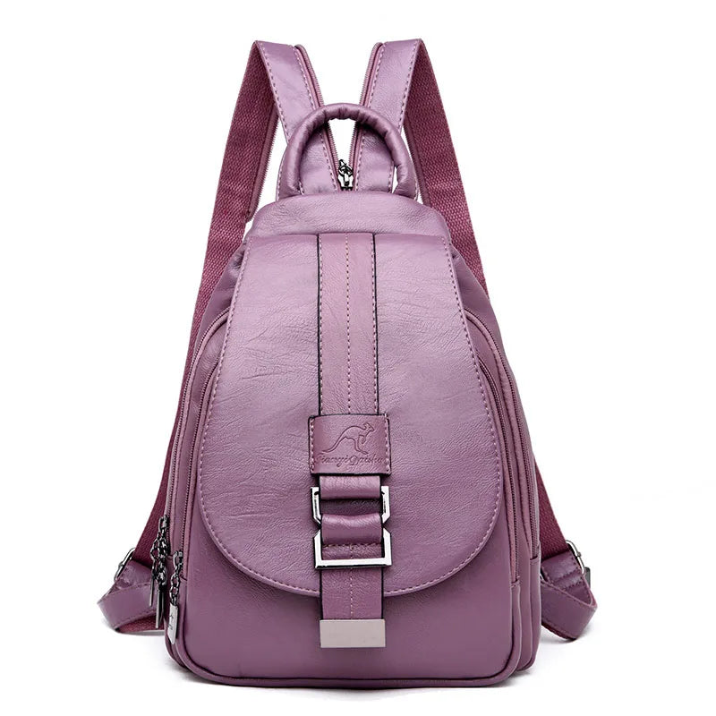 Designer Backpacks Women Leather Backpacks Female School Bag  for Teenager Girls Travel Back Bag Retro Bagpack Sac A Dos Purses
