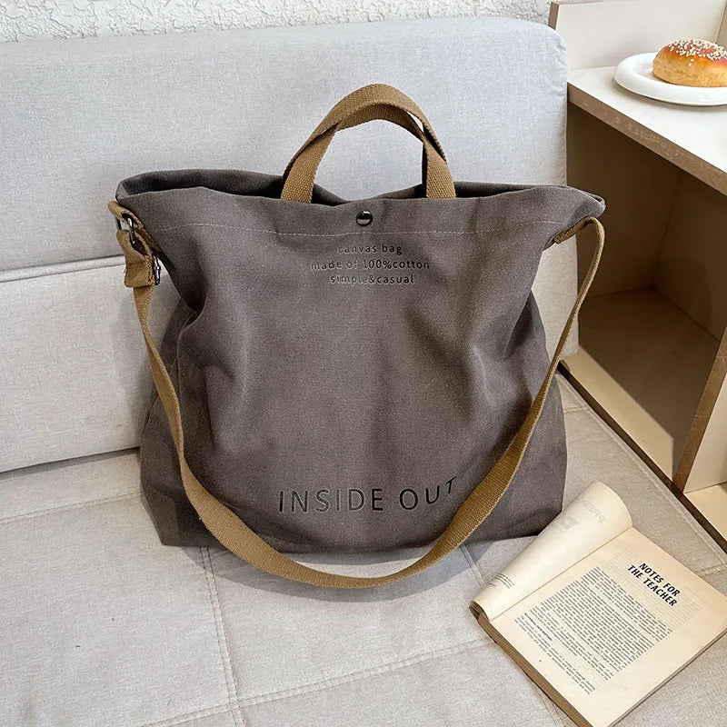 Designer Book Shoulder Canvas Bags for Teenage Girls Hand Bag Made of 100% Cotton Tote Large Capacity Arts Students Package New