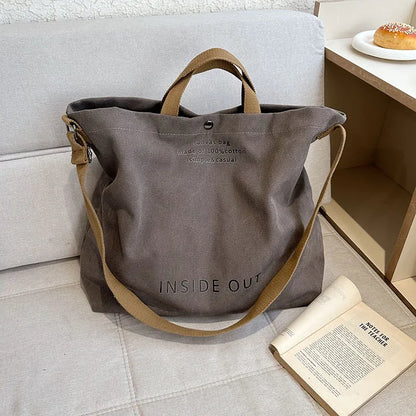 Designer Book Shoulder Canvas Bags for Teenage Girls Hand Bag Made of 100% Cotton Tote Large Capacity Arts Students Package New