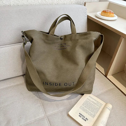 Designer Book Shoulder Canvas Bags for Teenage Girls Hand Bag Made of 100% Cotton Tote Large Capacity Arts Students Package New